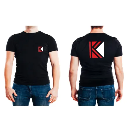 T-Shirt B&C E190 z małym nadrukiem na lewej piersi + duży nadruk z tyłu